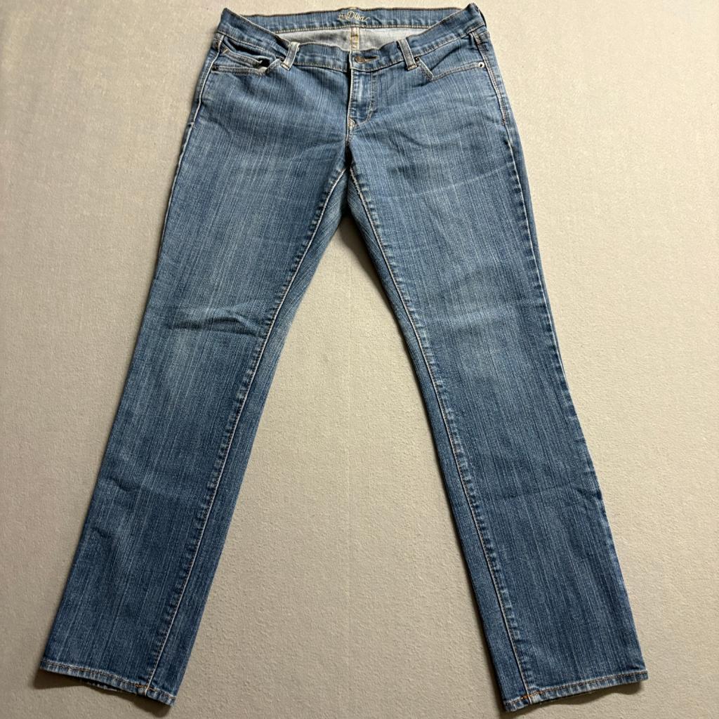 Old Navy The Diva Jeans Womens 10 Blue Denim Straight Leg Mid Rise Stretch