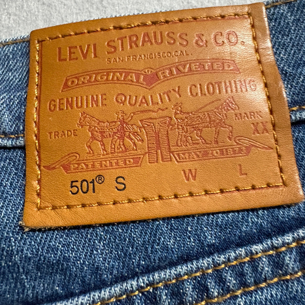 Levi's Premium 501 S Straight Leg Jeans Mens 27x28 Blue Medium Wash Denim