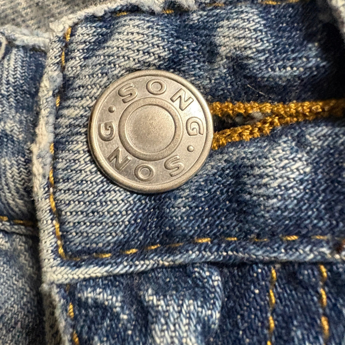 S.O.N.G. Wide Leg Jeans Womens Size 1/25 Blue Denim High Rise Distressed Hem