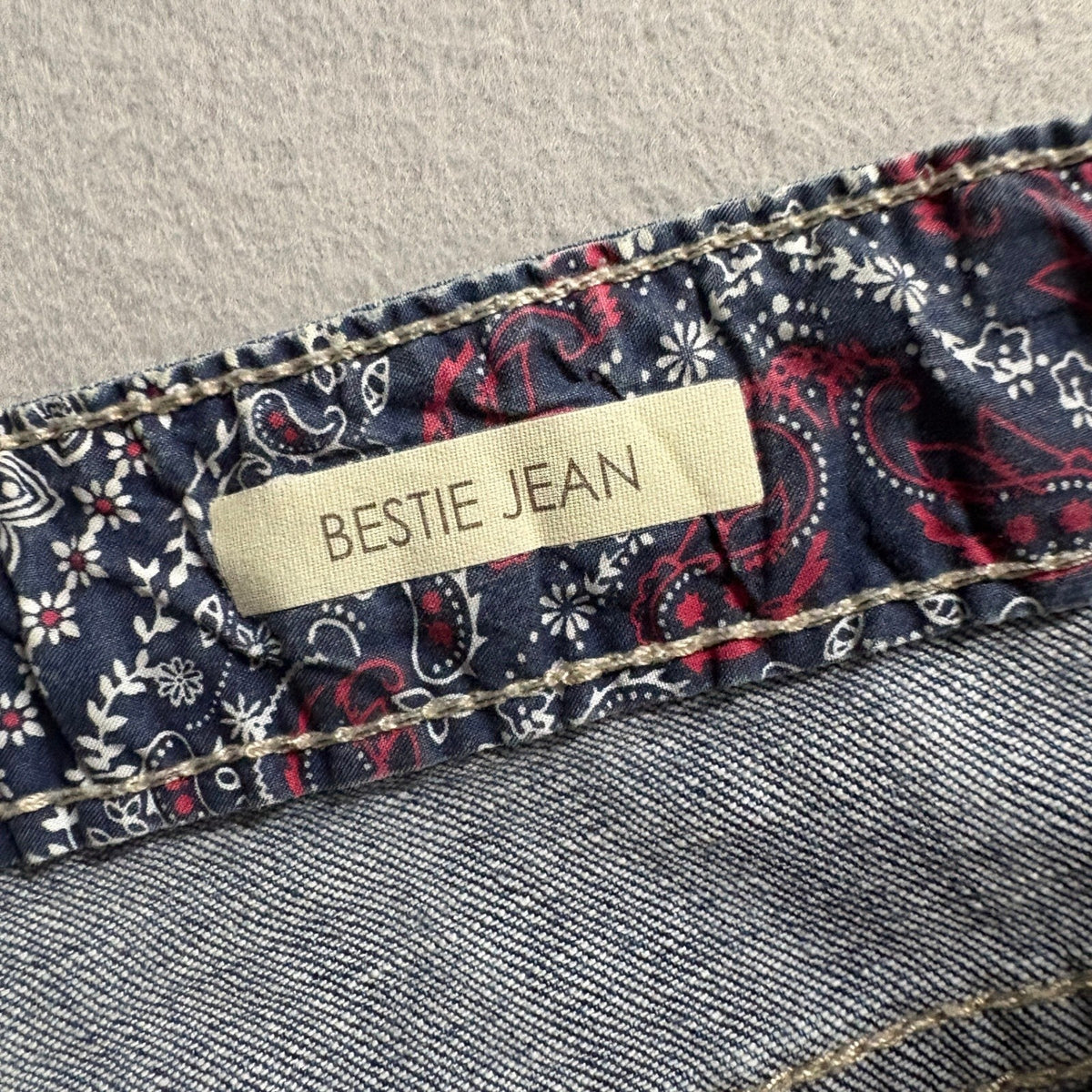 Vintage America Blues Bestie Jeans Womens 10R/30 Distressed Side Stripe Denim