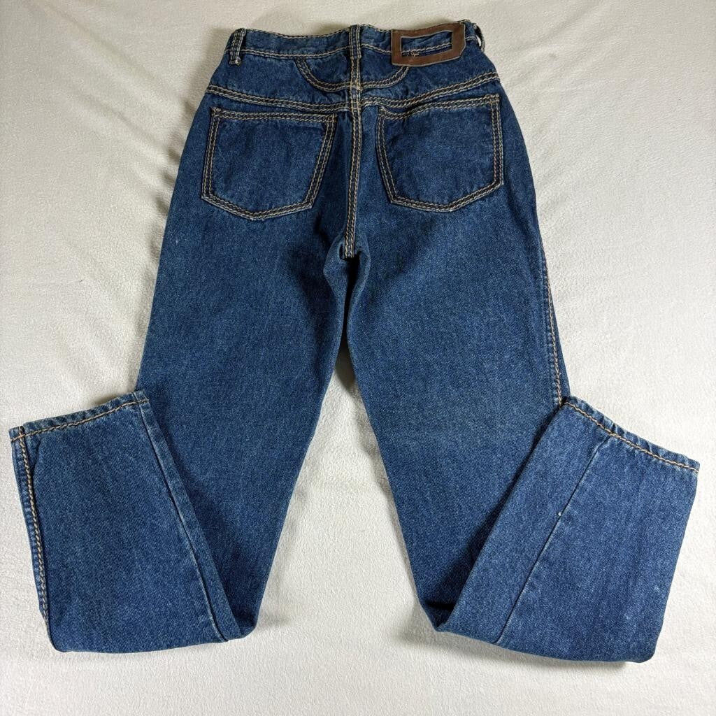 Vintage Jeanjer Jeans Womens 7/8 High Rise Western Yoke Tapered Leg Denim Blue