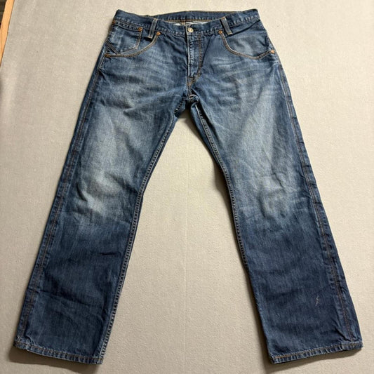 Levis 969 Jeans Mens 36x30 Blue Denim Straight Leg Workwear Casual