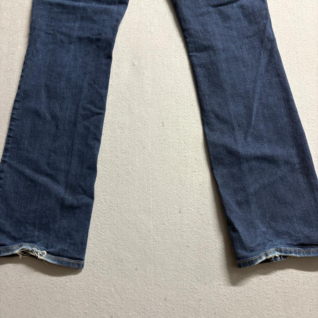Mossimo Premium Denim Curvy Bootcut Jeans Womens 8R Dark Wash Stretch Blue