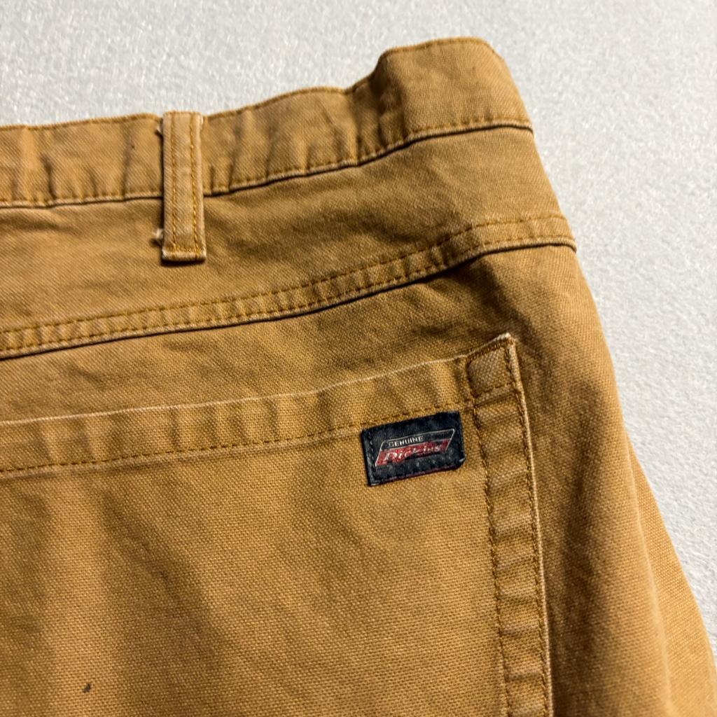 Genuine Dickies Mens Carpenter Shorts Size 44 Brown Cotton Blend Utility Work