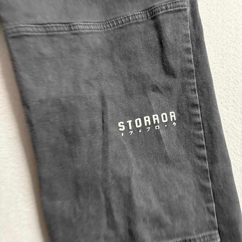 Storror Parkour Jogger Pants Womens Medium Black Elastic Waist Drawstring