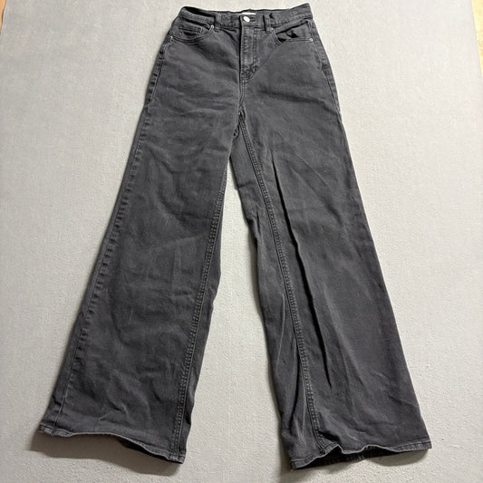 PacSun Stretch Wide Leg Jeans Womens Size 25 Gray Denim High Rise