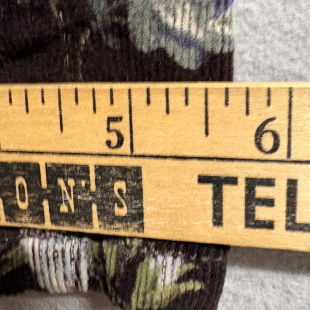Else Floral Corduroy Skinny Pants Womens Size 28 Brown Rose Print Stretch