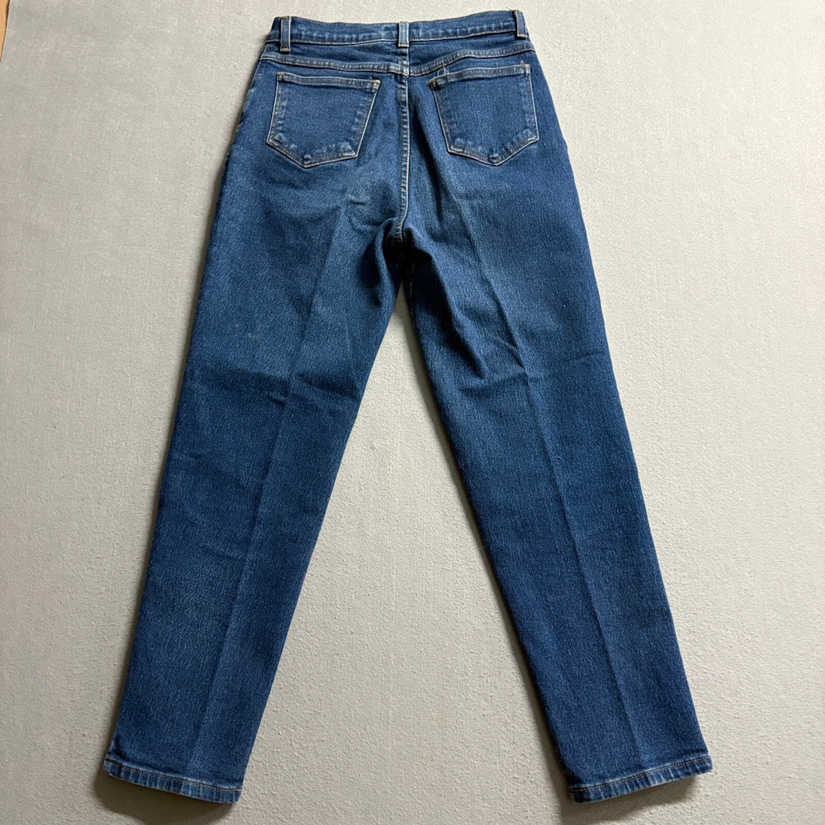 Style & Co Petite High Rise Mom Jeans Womens Size 8P Blue Denim Straight Leg