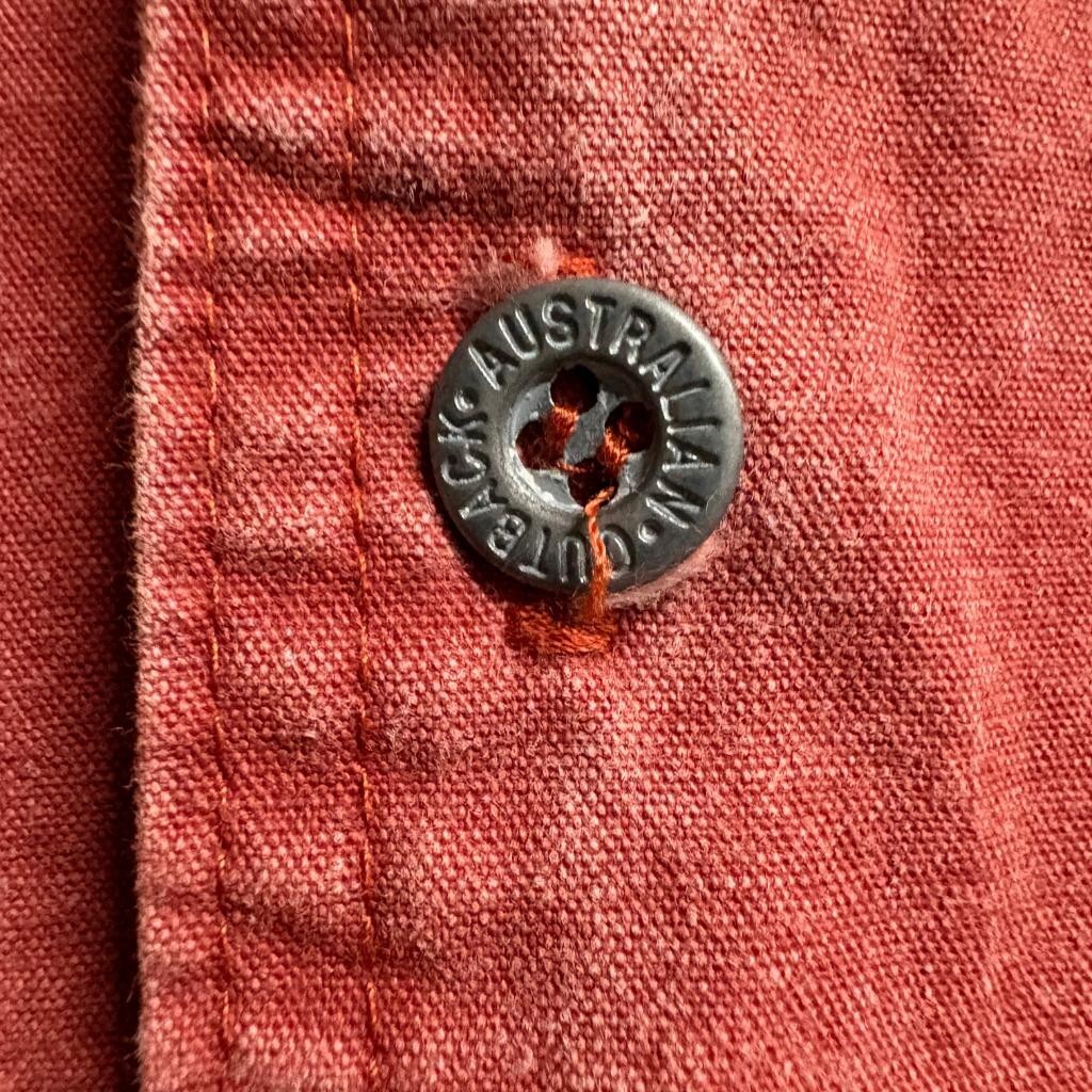 Australian Outback Collection Shirt Mens Large Red Cotton Canvas Western