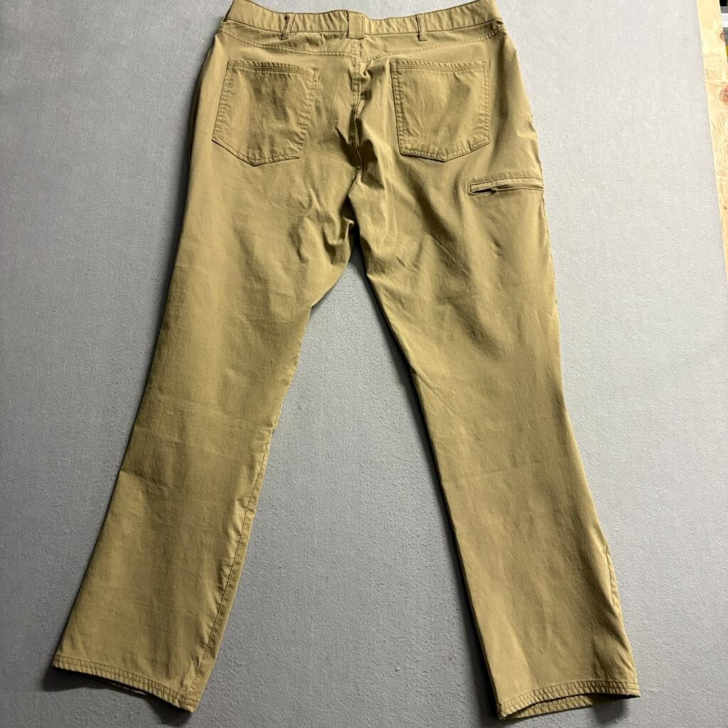 Denali Mens Pants 34x30 Brown Nylon Spandex Stretch Outdoor Hiking Chino