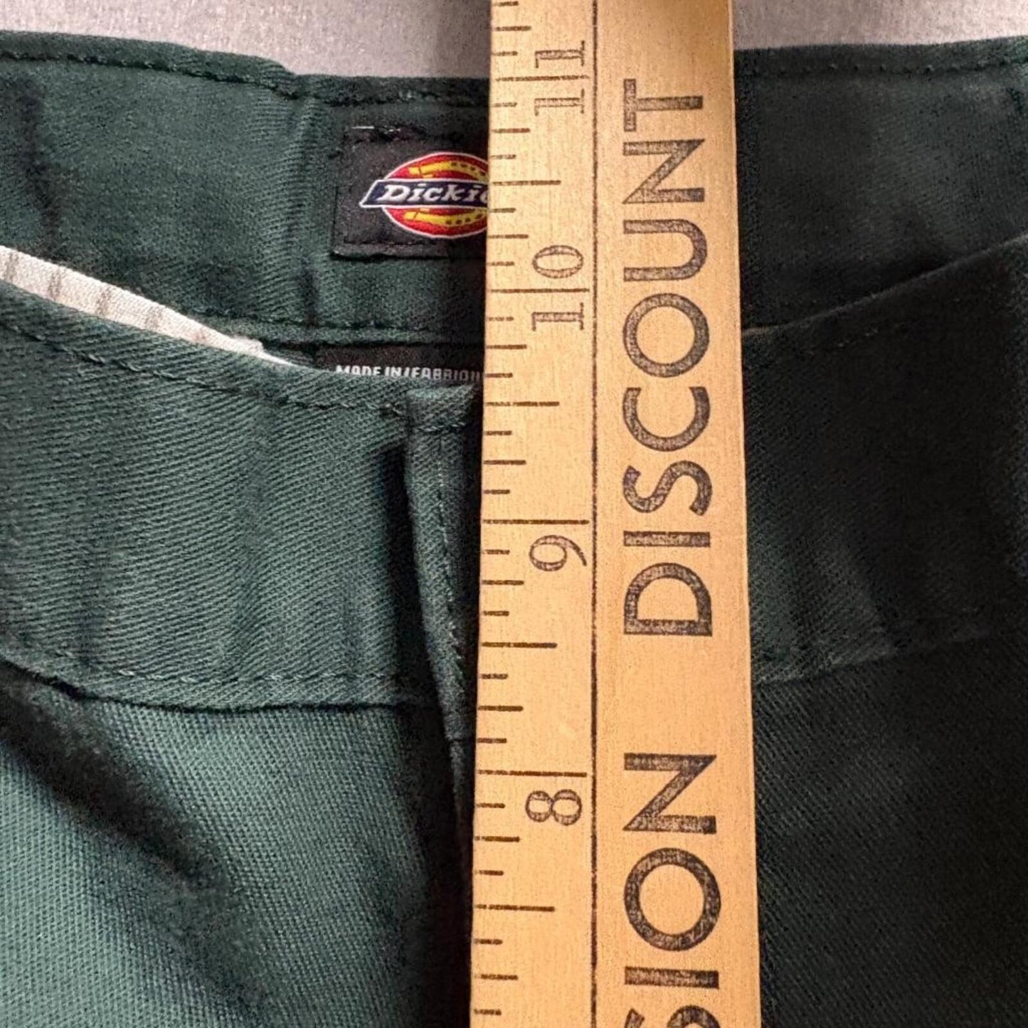 Dickies Boys Chino Pants Size 14 Green Flat Front School Uniform Workwear
