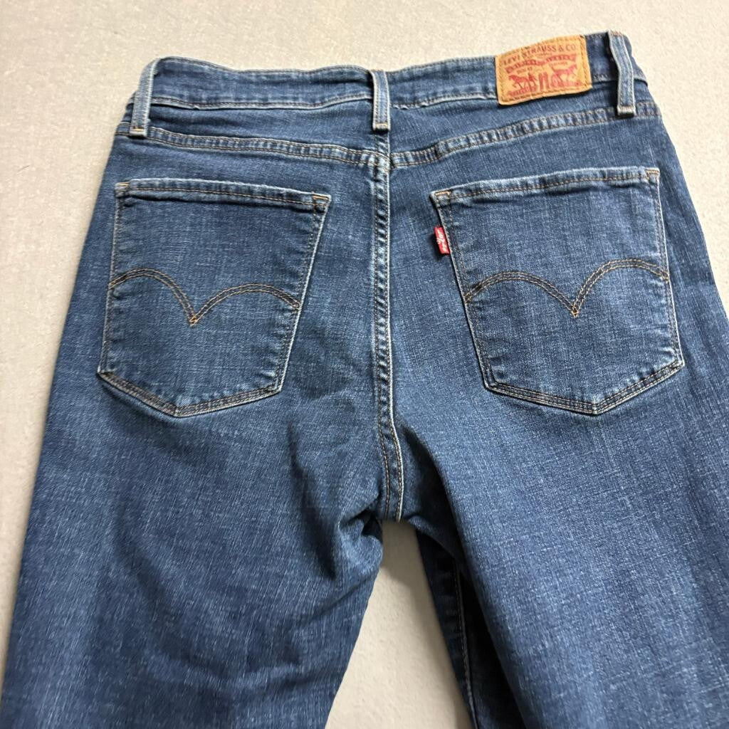 Levi's 721 High Rise Skinny Jeans Womens Size 30 Distressed Blue Denim W30 L28