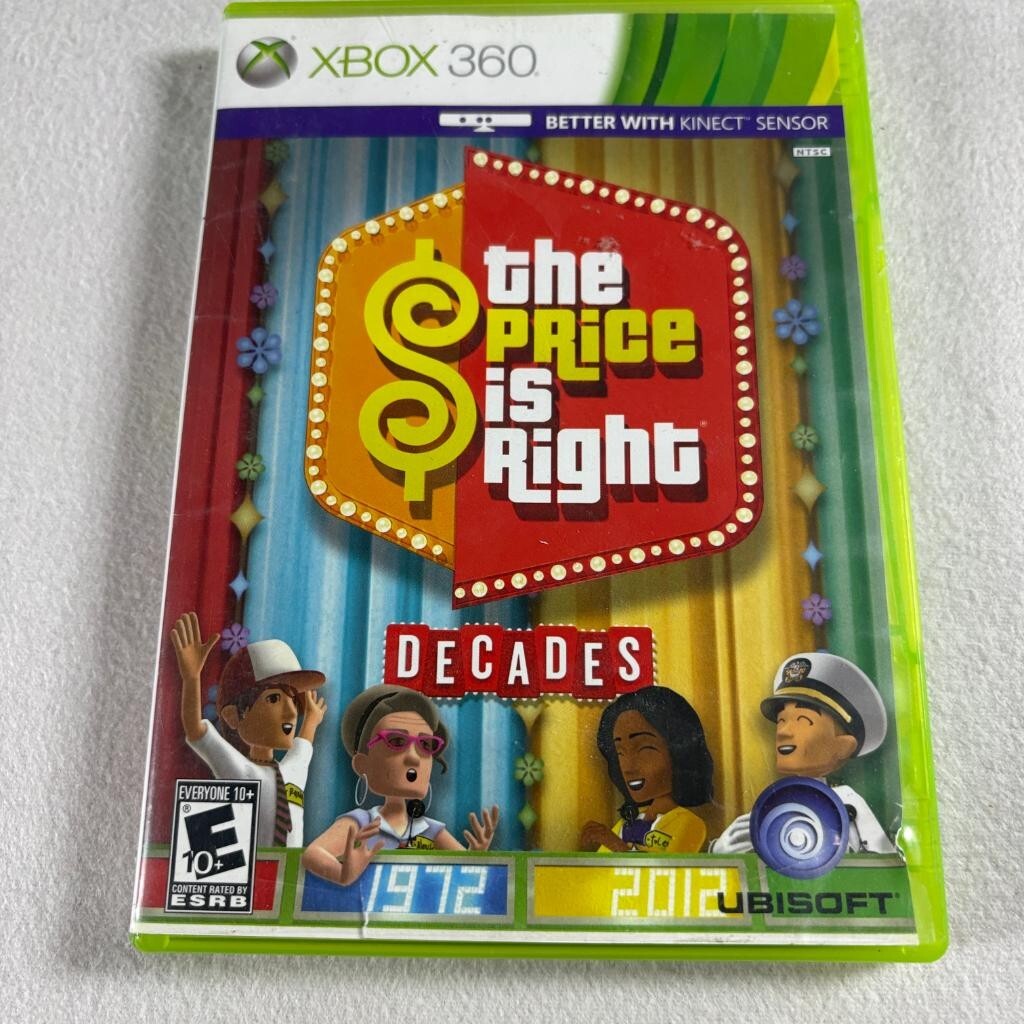 The Price is Right Decades Xbox 360 Game Complete CIB with Manual Ubisoft