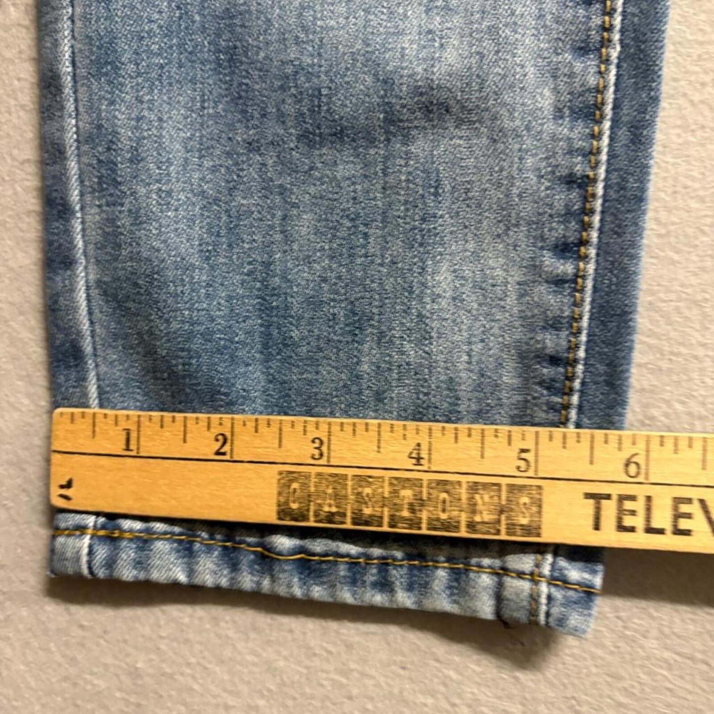 Unbranded Distressed Patchwork Jeans Womens Size 28 Blue Denim Destroyed Rip