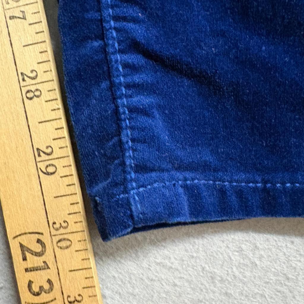 Gap 1969 Always Skinny Corduroy Pants Womens 32/14 Blue Velvet Velvet Soft