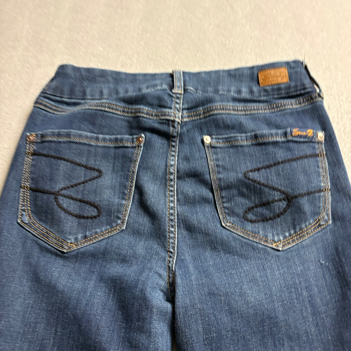 Seven 7 Jeans Womens Size 6 Tummyless High Rise Skinny Medium Wash Blue Denim