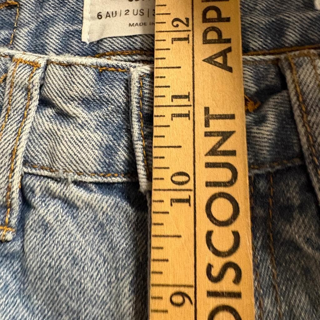Cotton On Slouch Mom Jeans Womens US 2 Blue Denim High Rise Tapered Leg