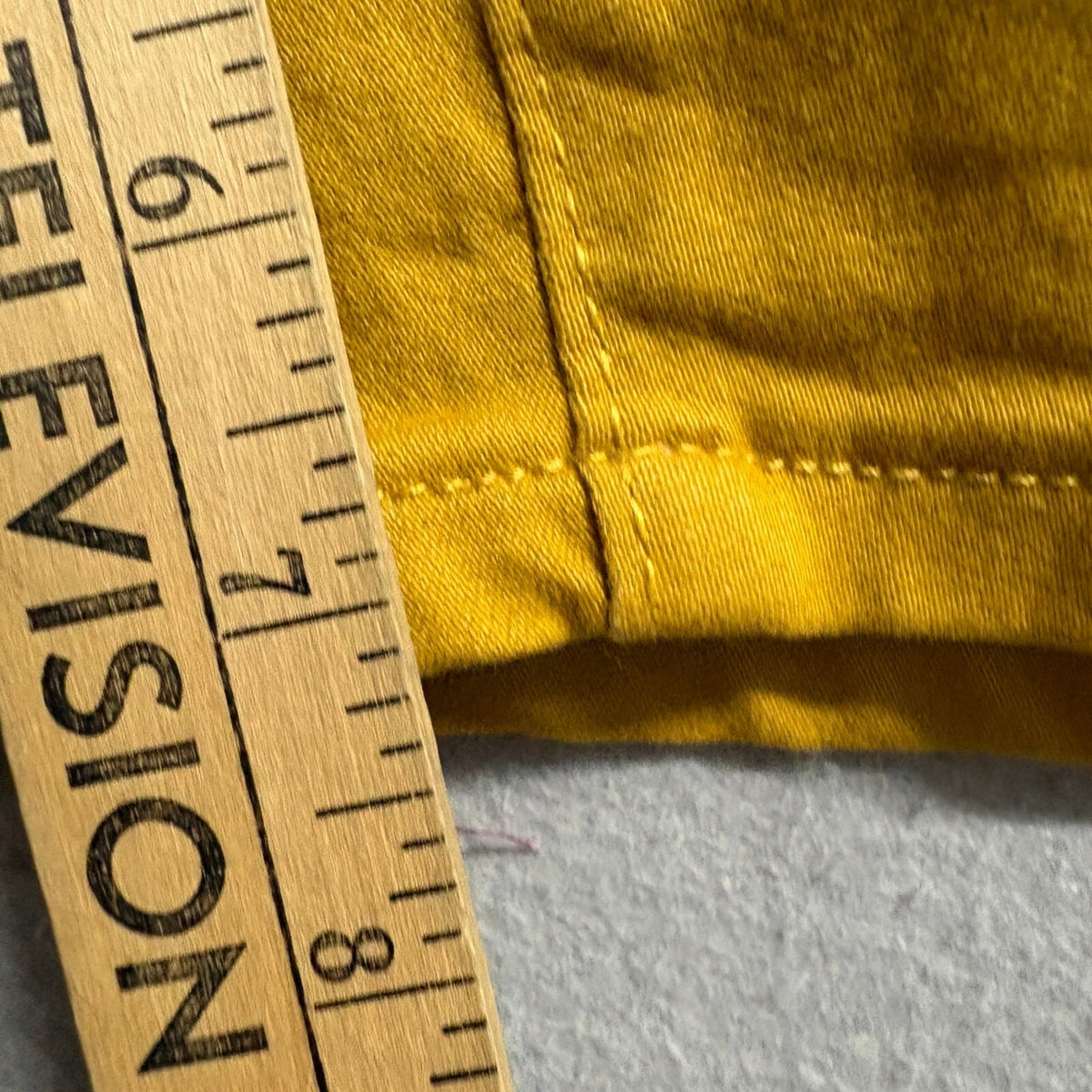 Tailormade Womens Bermuda Shorts Size 6 Mustard Yellow Stretch Denim Bermuda