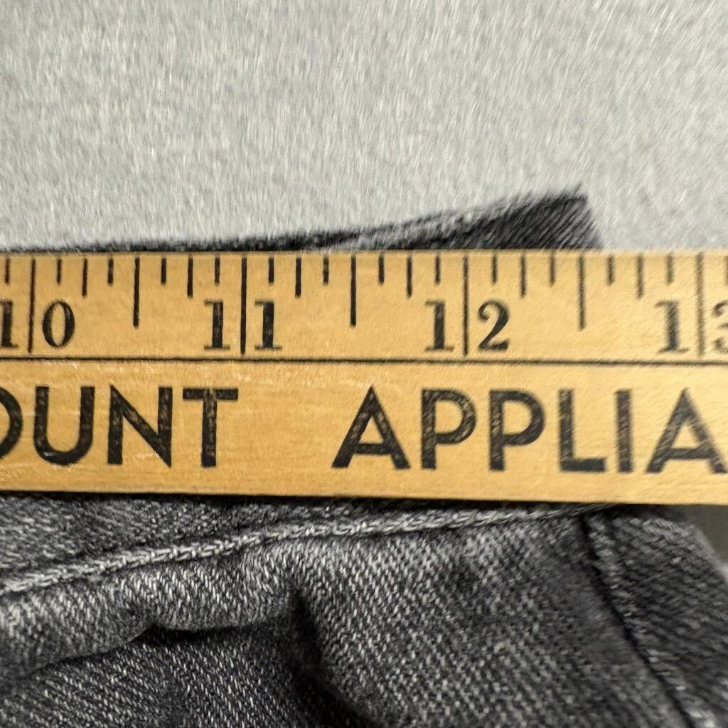 PacSun Dad Jean Womens 24 Gray Acid Wash Denim High Rise Straight Leg Side Slit