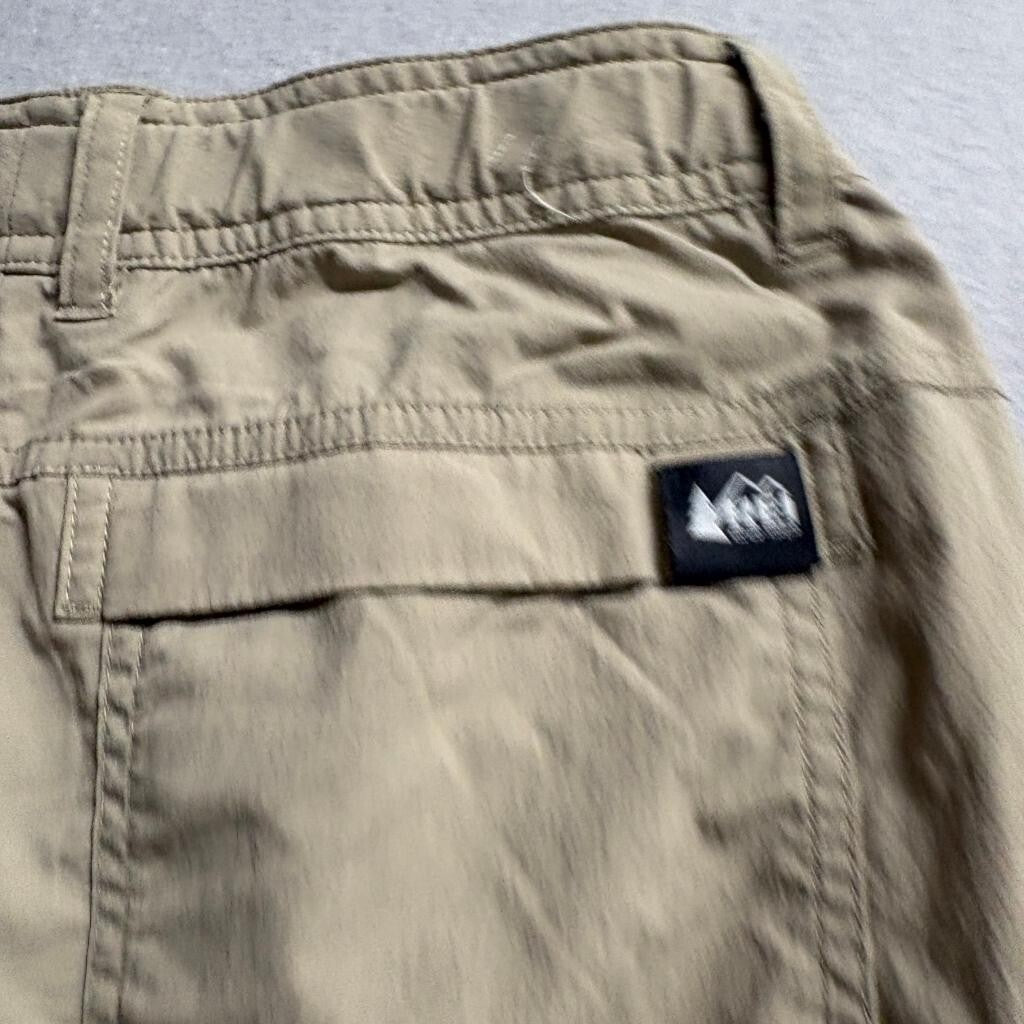 REI Co-op Sahara Convertible Pants Womens 4 Petite Beige Nylon Stretch Hiking