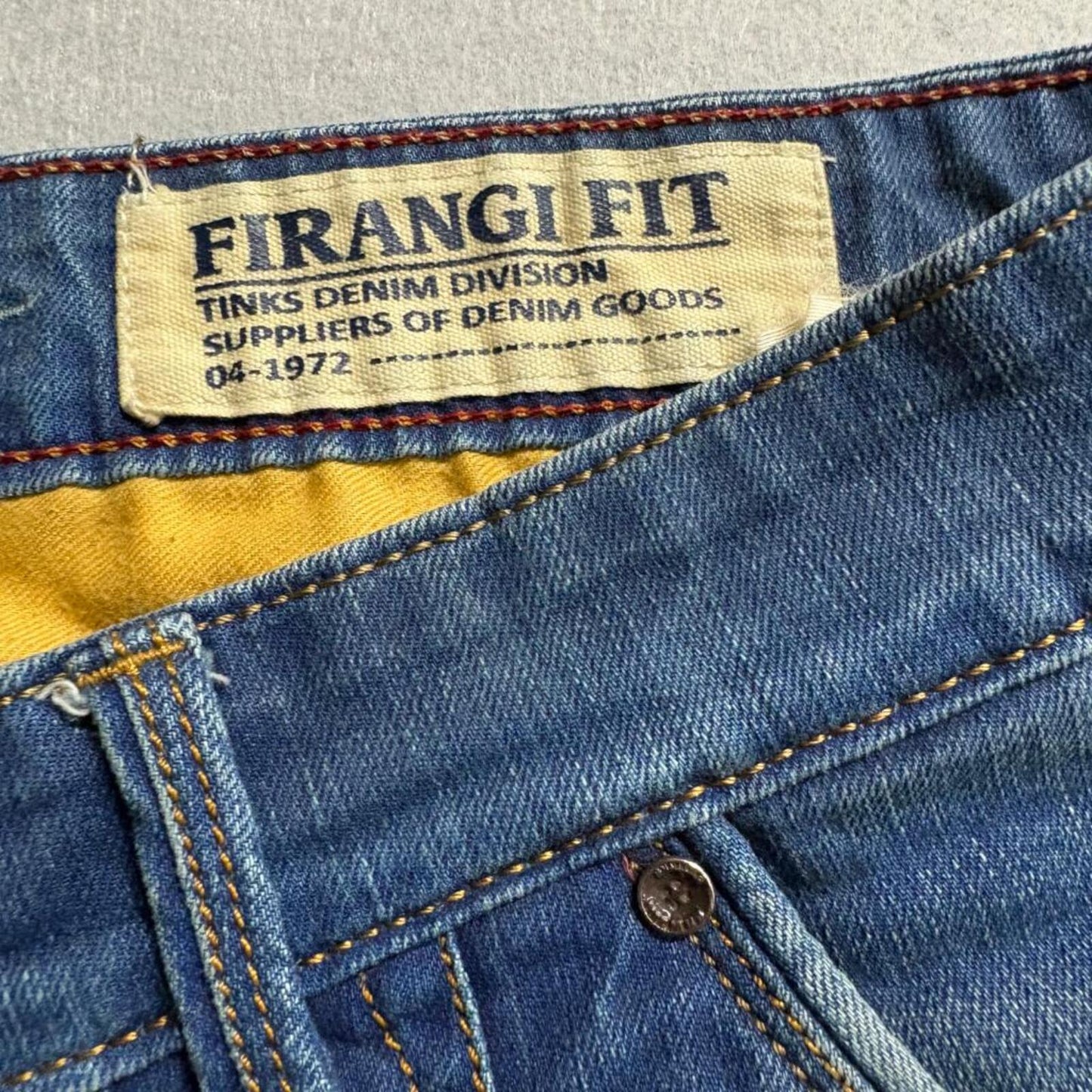 Raw2811 Firangi Fit Tinks Denim Division Jeans Mens 34x28 Blue Cotton