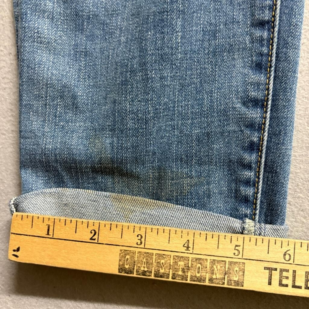 Treasure & Bond Boyfriend Jeans Womens 28 Distressed Cuffed Blue Denim