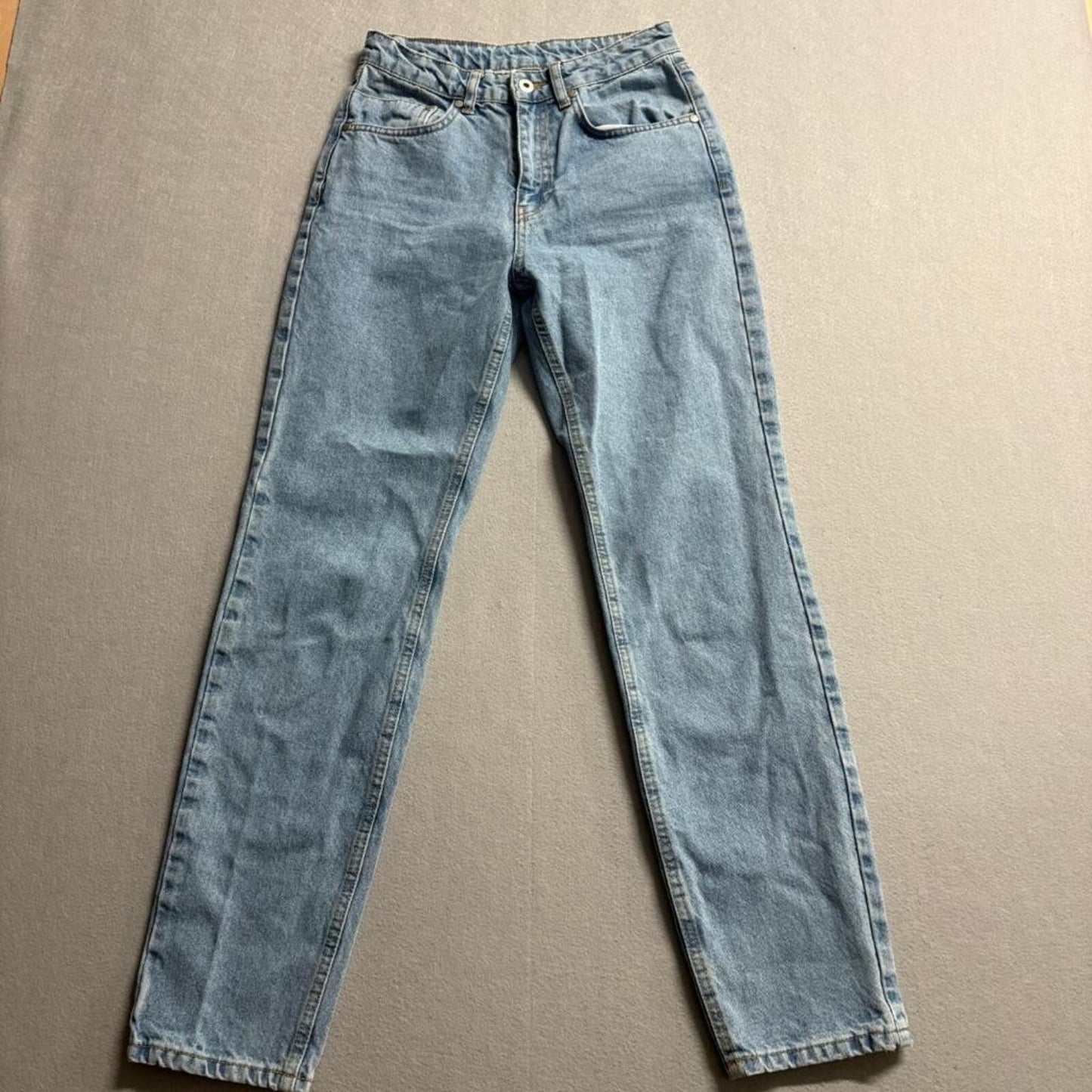 The Ragged Priest Ragged Jeans Womens 26 Blue Denim High Rise Straight Leg