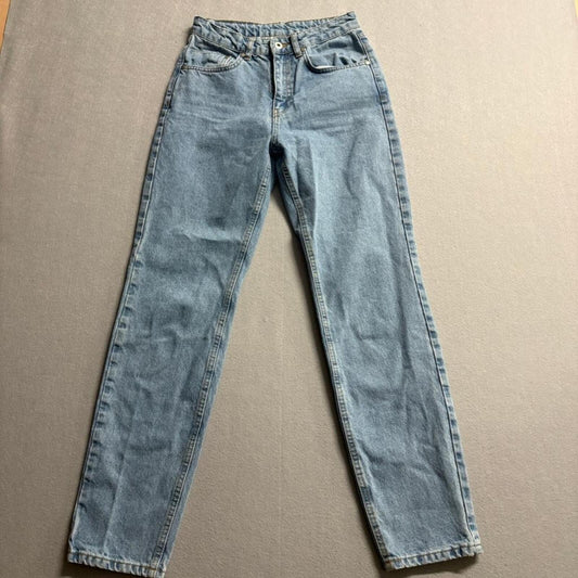 The Ragged Priest Ragged Jeans Womens 26 Blue Denim High Rise Straight Leg