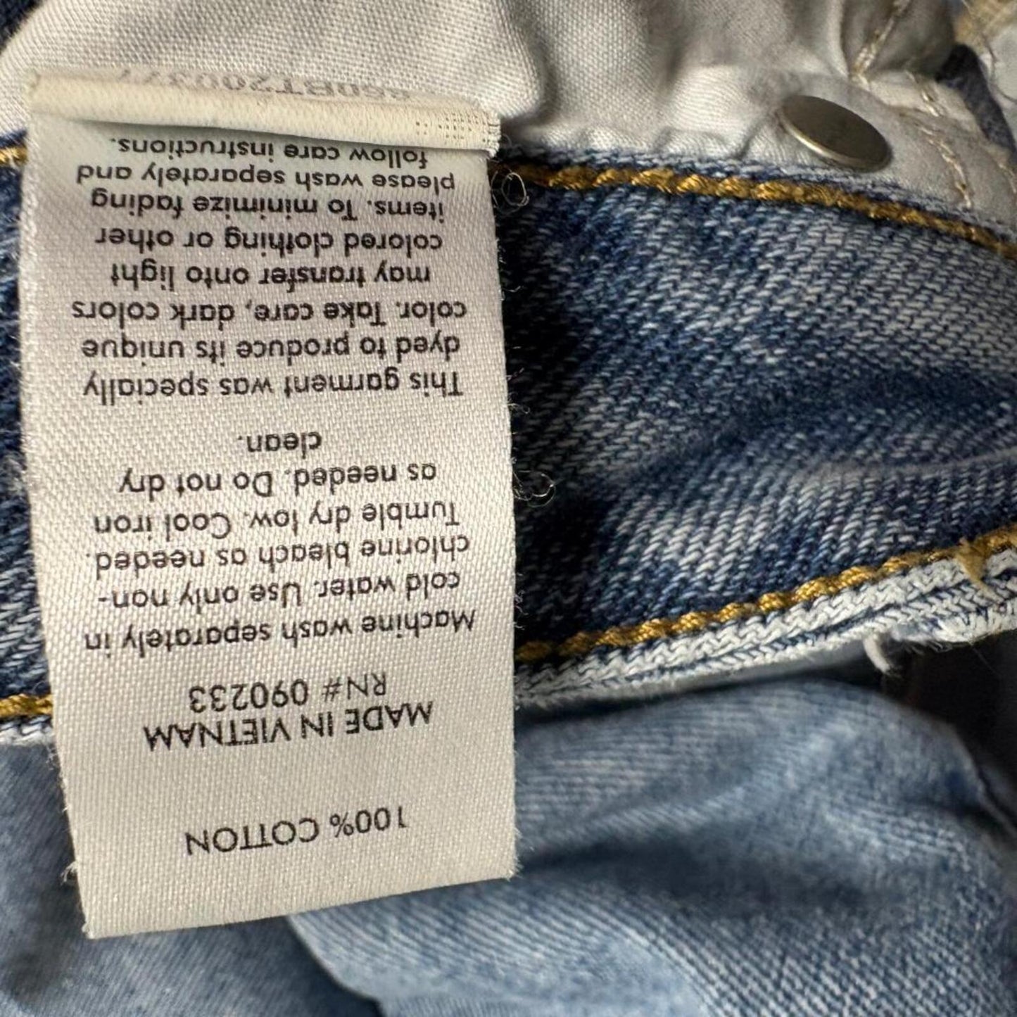 PacSun Distressed High Rise Straight Leg Jeans Womens 25 Blue Denim Cotton