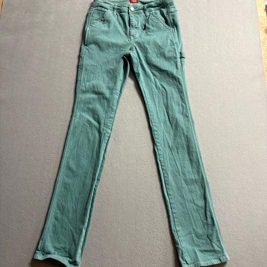 Dickies Carpenter Jeans Mens 28x33 Green Denim Utility Work Pants
