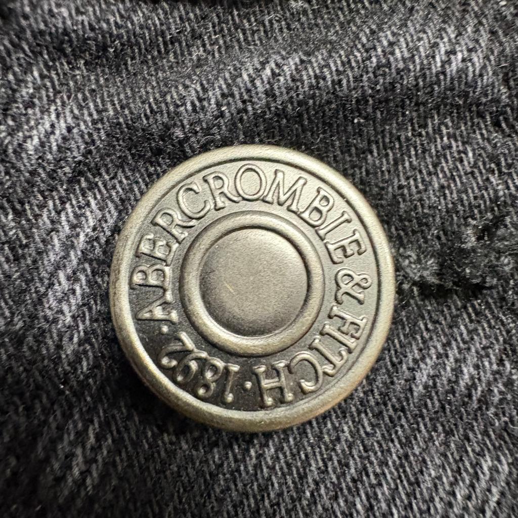 Abercrombie & Fitch The Skinny High Rise Jeans Womens 24/00s Black Button Fly