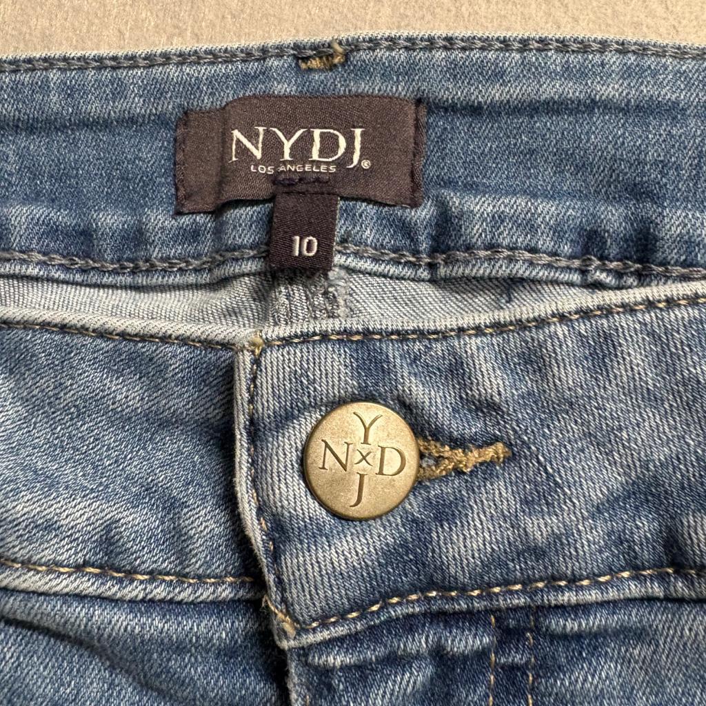 NYDJ Alina Ankle Jeans Womens 10 Blue Denim Lift Tuck Slimming Stretch Pants