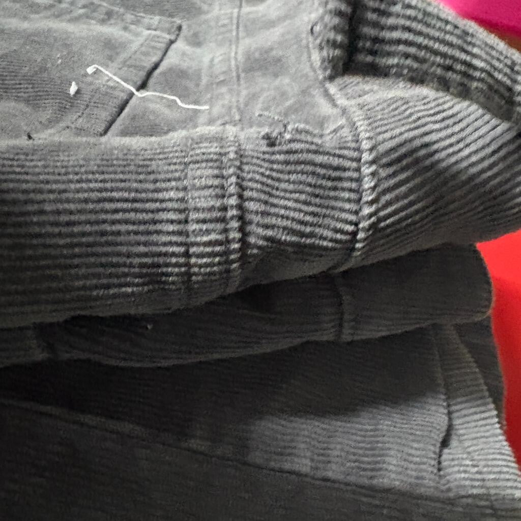 St Johns Bay Corduroy Pants Womens 14 Average Gray Secretly Slender Bootcut