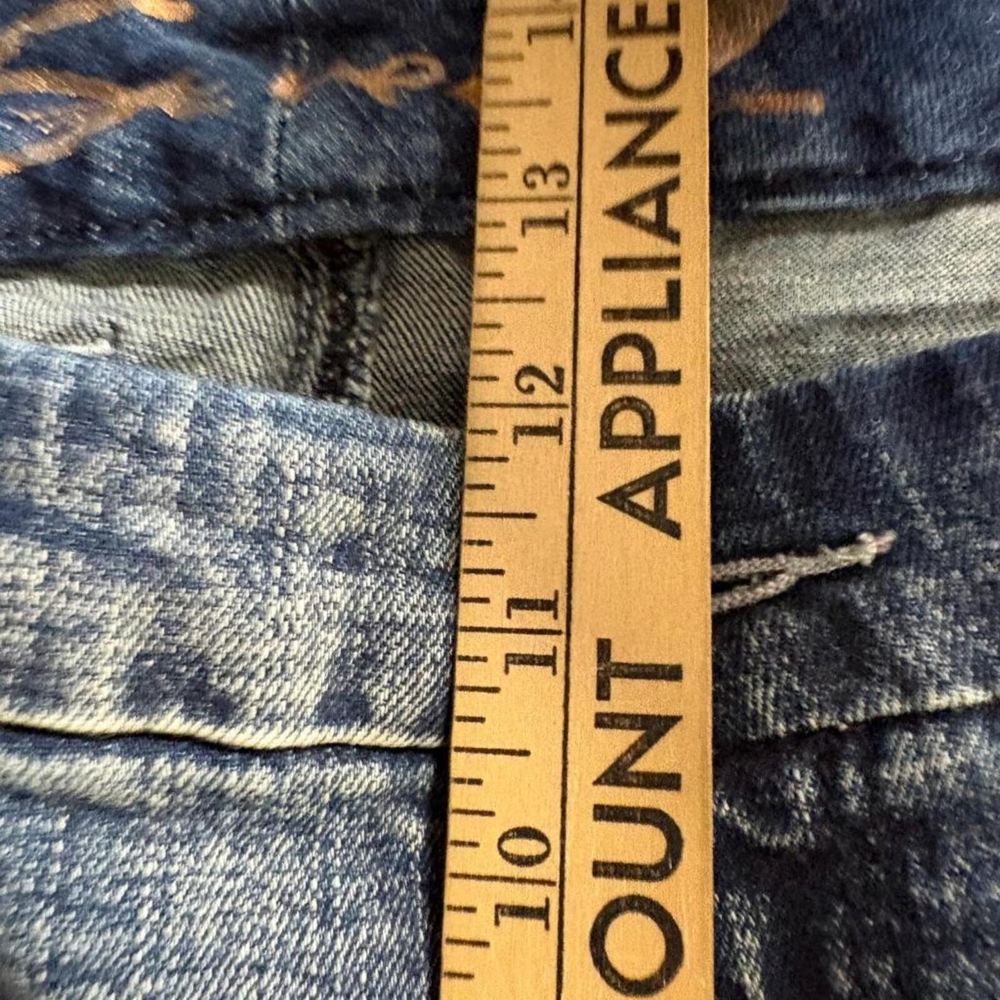 Seven7 Distressed Bootcut Jeans Womens Plus Size 24 Blue Stretch Denim