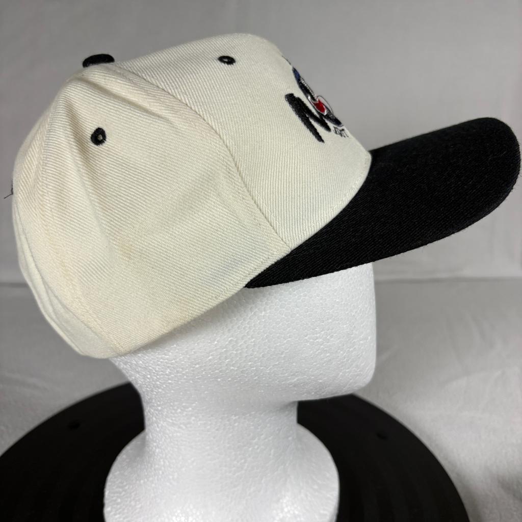 Vintage Nike Air Just Do It Snapback Hat Cap USA Wool Blend White Black Korea