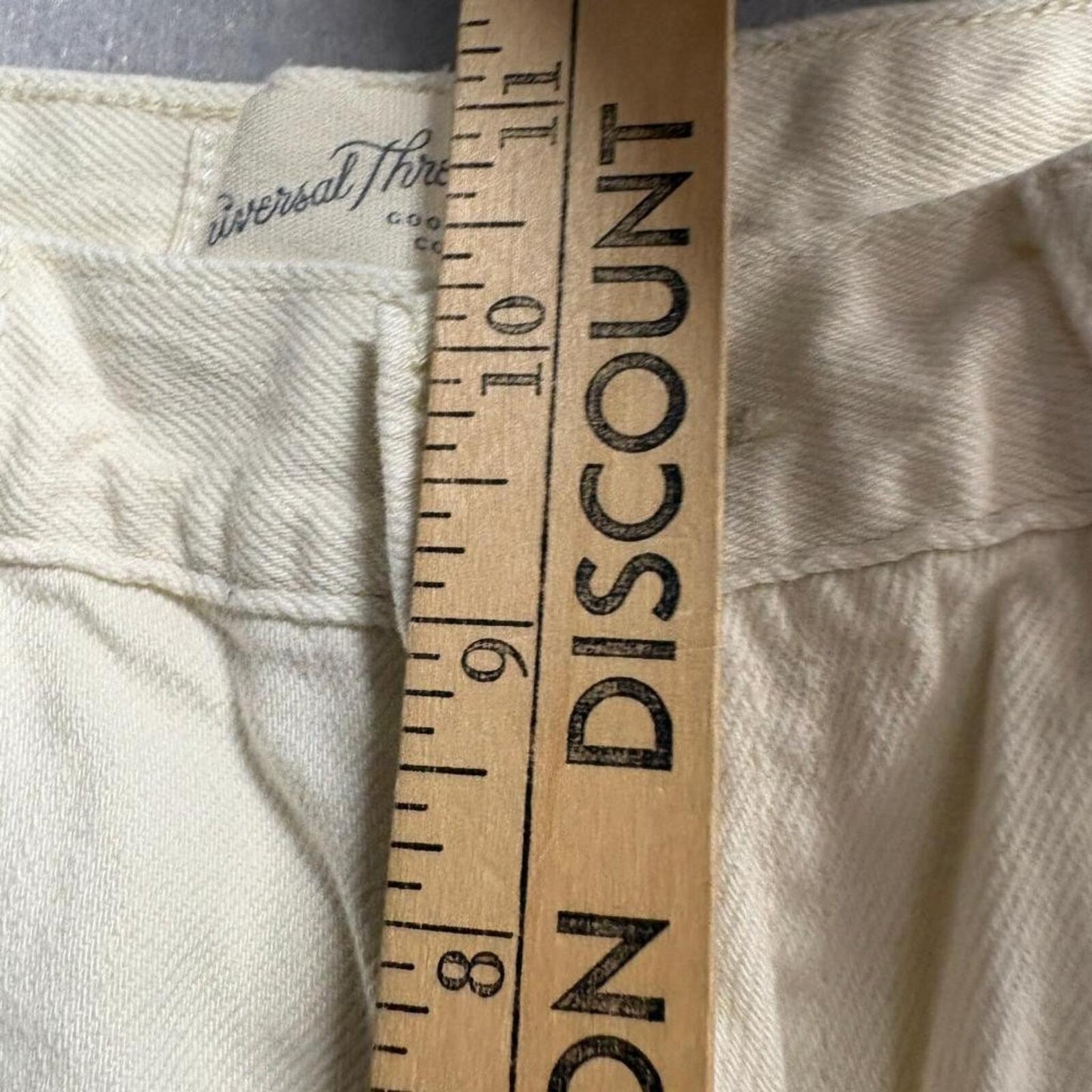 Universal Thread Wide Leg Jeans Womens 10/30R Off White Cream High Rise Denim