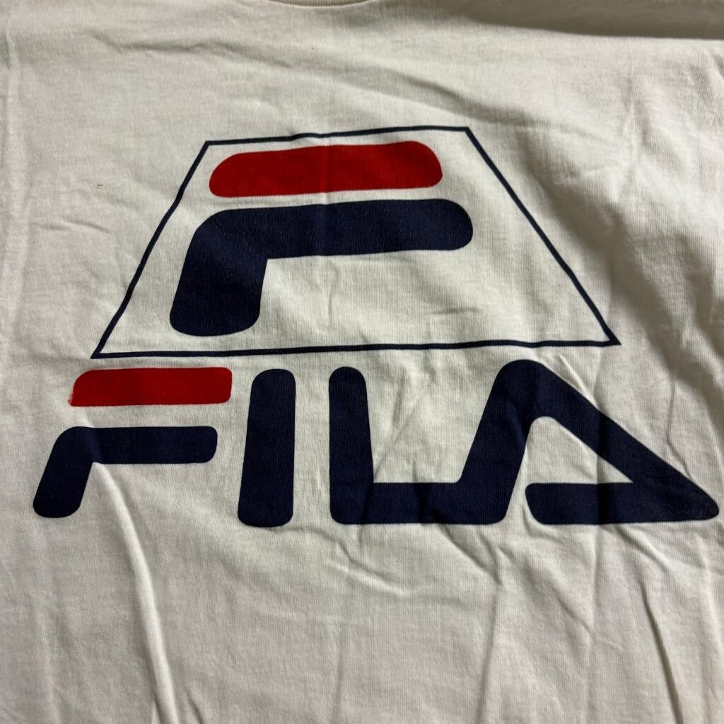 Vintage Fila Graphic T-Shirt Mens XL White Delta Pro Weight Single Stitch 90s