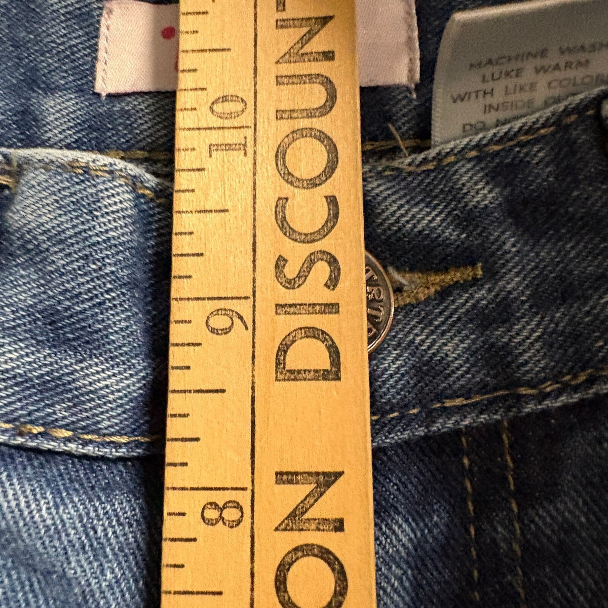 TRTR Wide Leg Jeans Womens Size 0 Blue Denim High Rise Distressed Hem Y2K