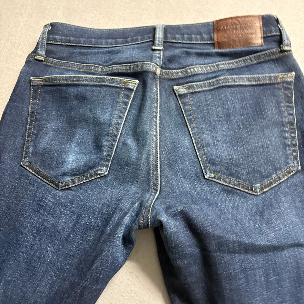 Abercrombie & Fitch Skinny Stretch Jeans Mens 29x30 Dark Wash Blue Denim