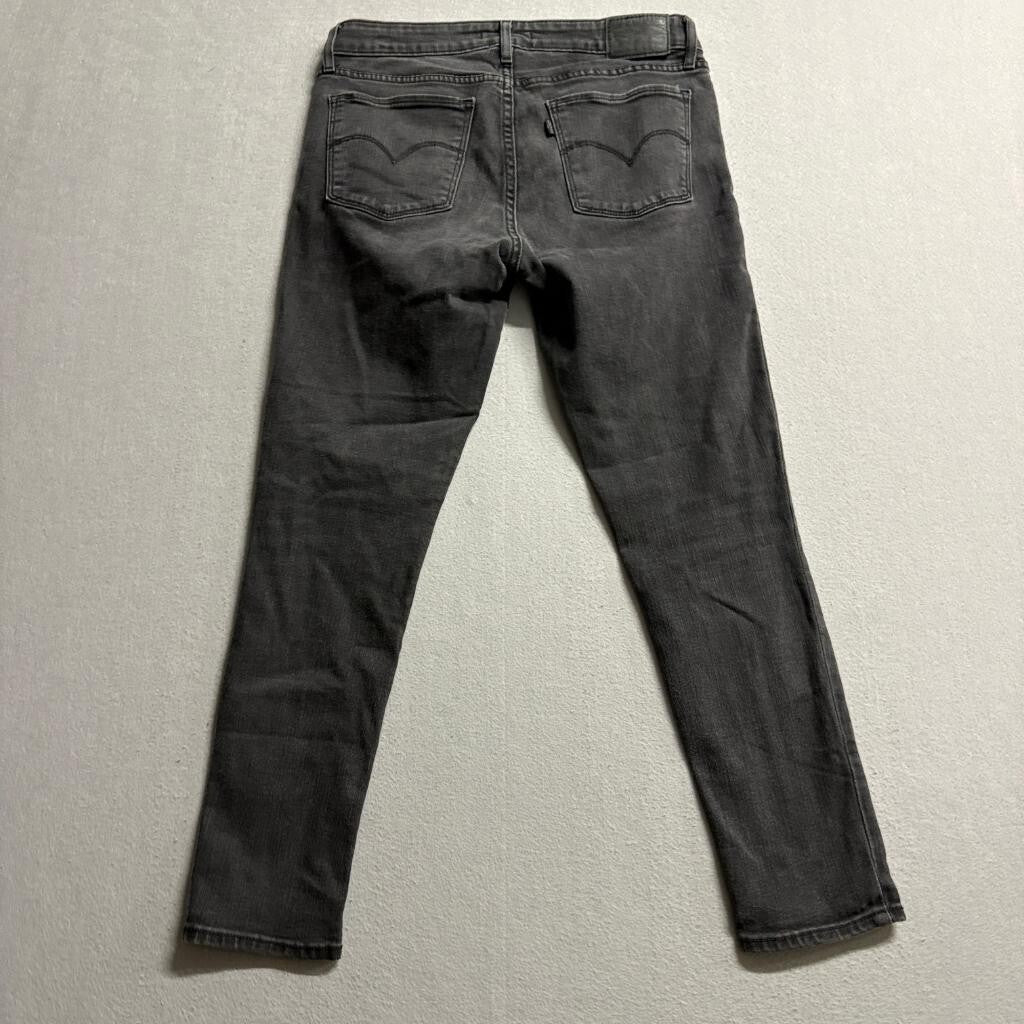 Levis 711 Skinny Jeans Womens 29 Gray Denim Stretch Pants Gray Wash