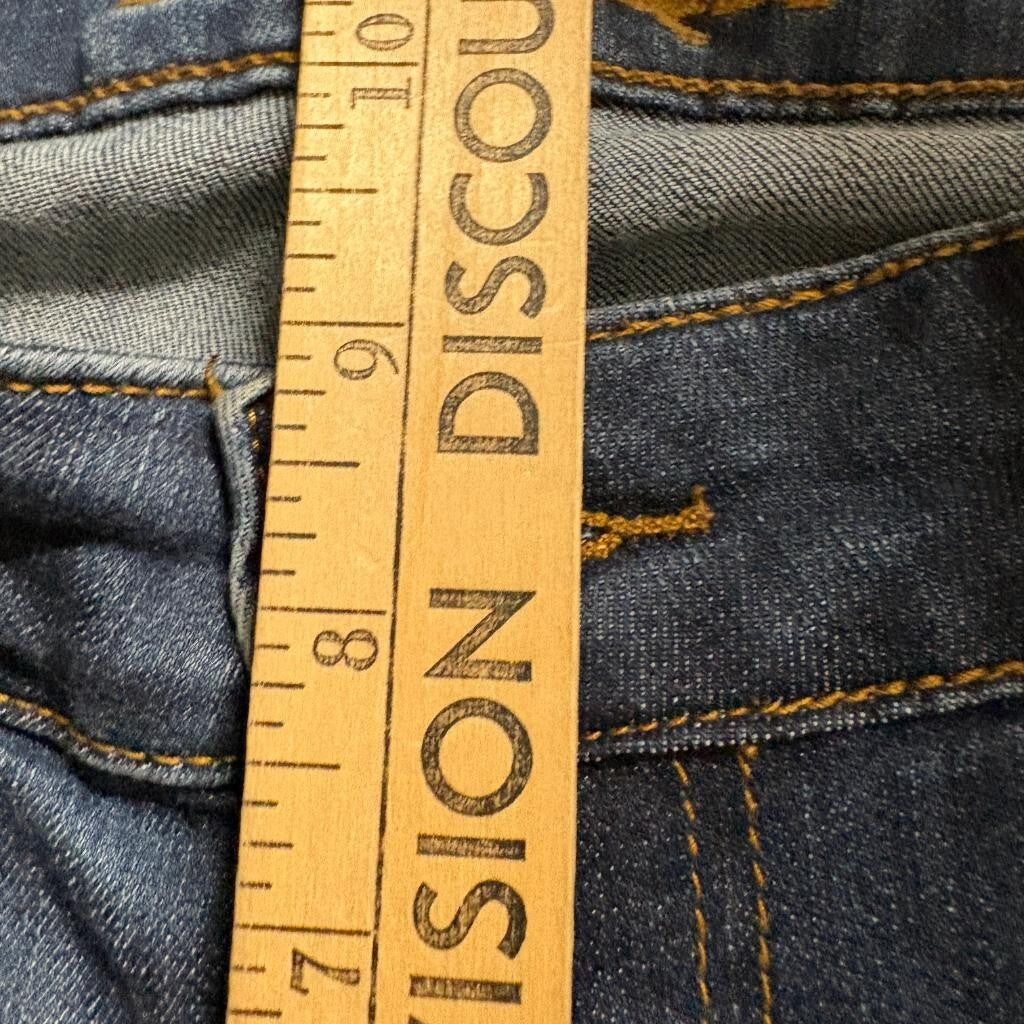 Kut from the Kloth Skinny Jeans Womens Size 8 Blue Raw Frayed Hem Stretch Denim