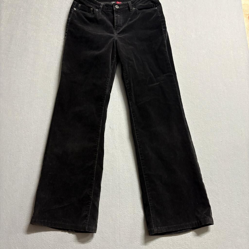 Jag Jeans Corduroy Pants Womens Size 8 Black Stretch Bootcut Mid Rise Comfort