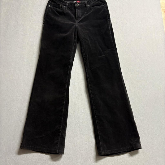 Jag Jeans Corduroy Pants Womens Size 8 Black Stretch Bootcut Mid Rise Comfort