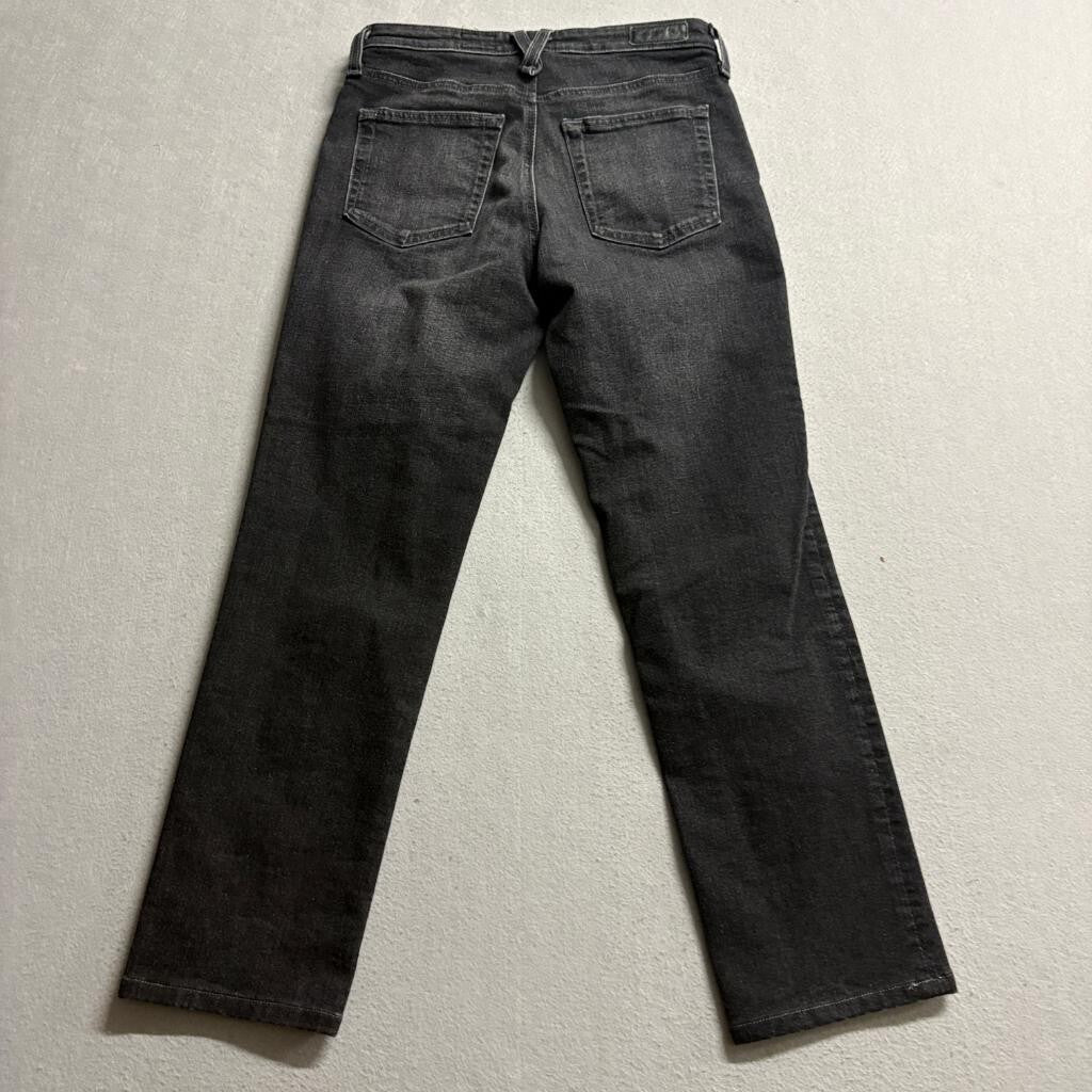 AG Adriano Goldschmied Seamed Isabelle High Rise Straight Crop Jeans Size 27R