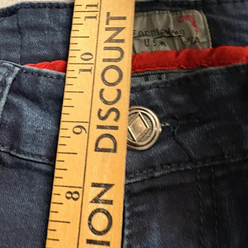 Ace of Diamond Jeans Mens 28x30 Blue Distressed Ripped Slim Straight Stretch