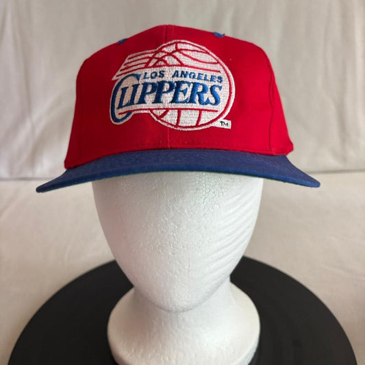 Vintage Los Angeles Clippers Snapback Hat Red Blue Competition NBA Cap