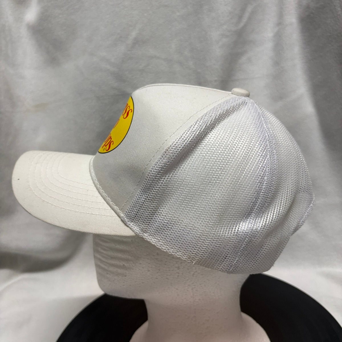 Bass Pro Shops Trucker Hat Snapback Mesh Back White Gone Fishing OSFM Cap - Photo 5