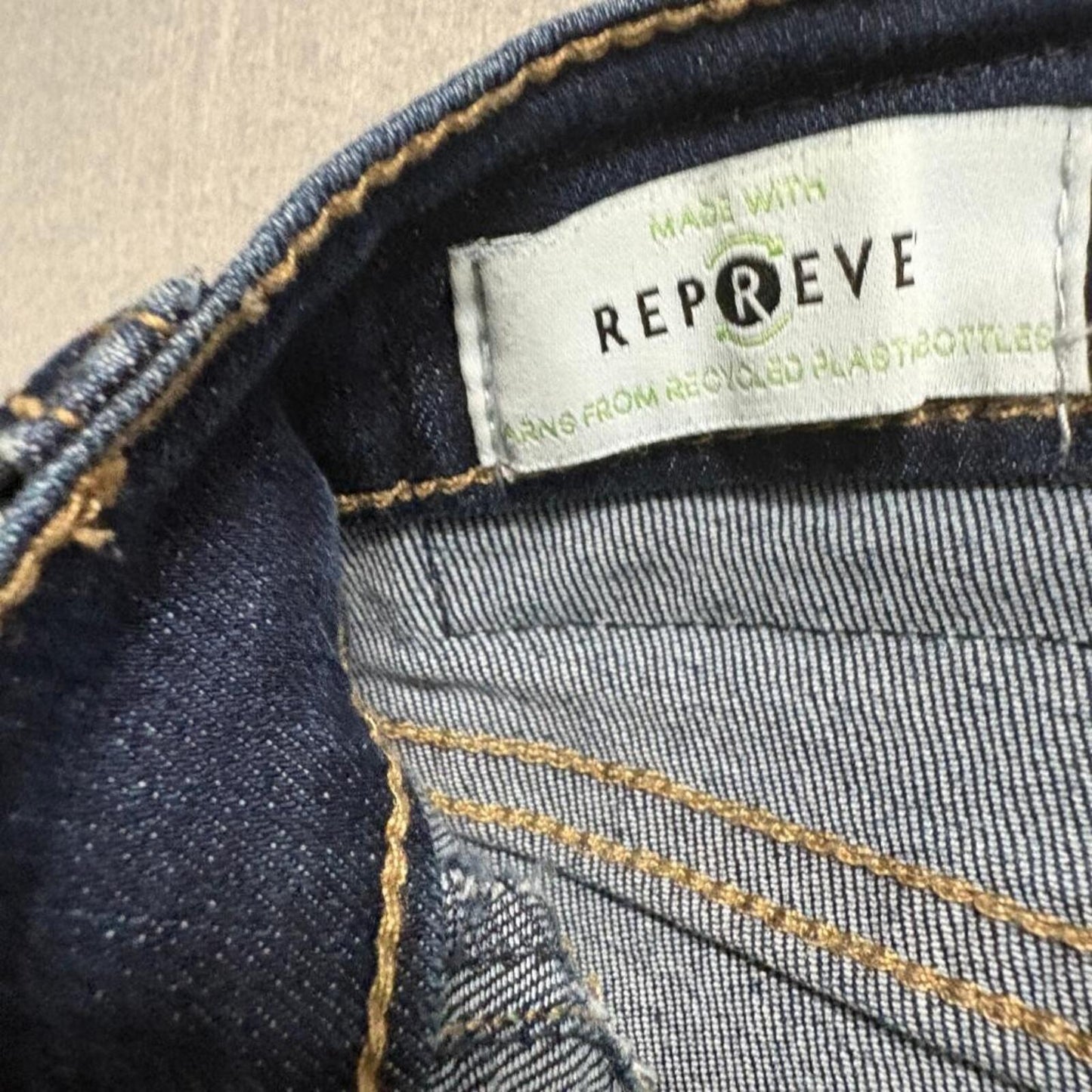 Calvin Klein Jeans Womens 16/33 Blue Denim Repreve Stretch Bootcut Jeans