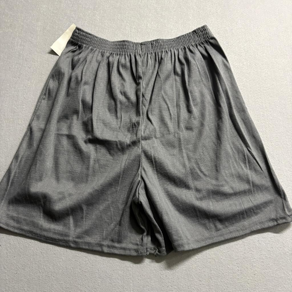 Vintage Basic Editions Gray Knit Shorts Mens XL Elastic Waist Made in USA New