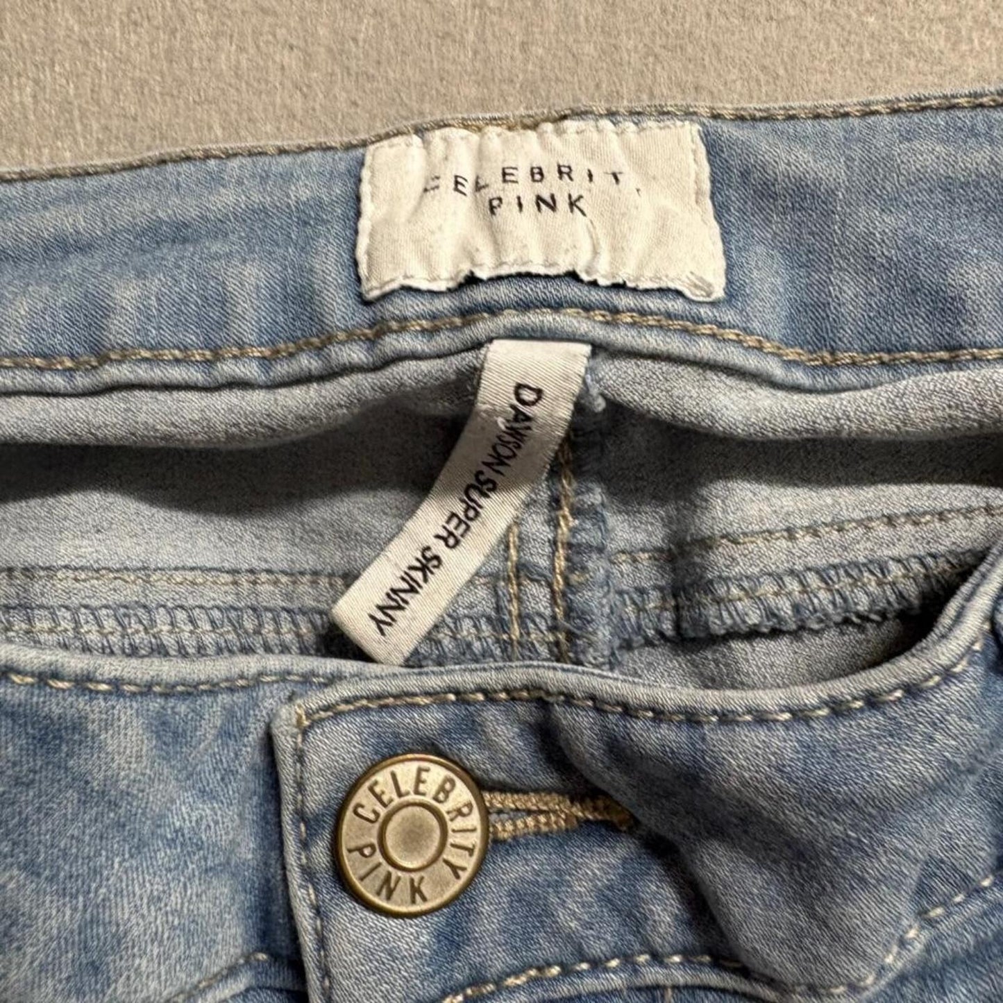 Celebrity Pink Dawson Super Skinny Jeans Womens Size 7 Blue Denim Low Rise